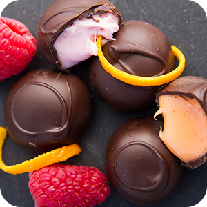 Creams - Assorted Milk and Dark Chocolate, Raspberry and Orange