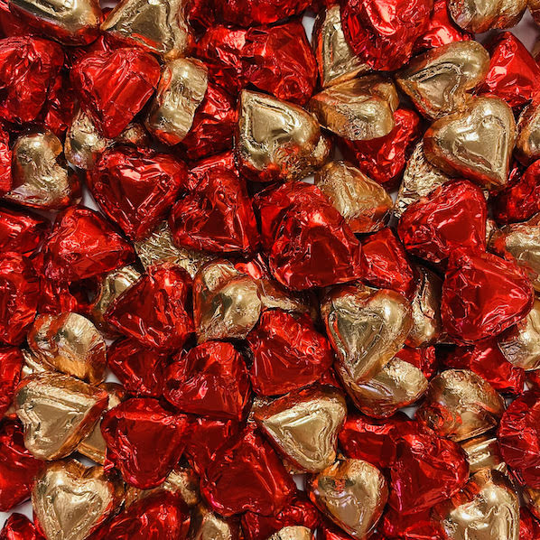 Chocolate Foiled Hearts
